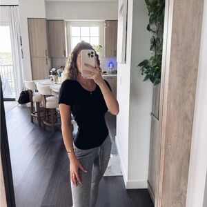 Glyder Black Backless Top (Size Small)